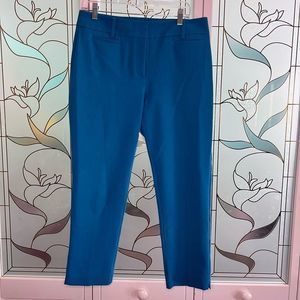 Ann Taylor LOFT Julie Trouser Womens Size 8 Teal Cropped